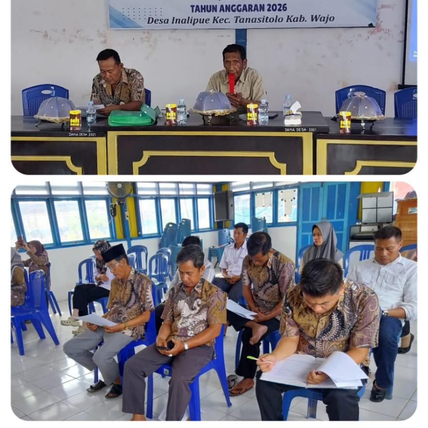 Desa Inalipue Gelar Rapat Pembahasan Rancangan APBDesa Tahun Anggaran 2026